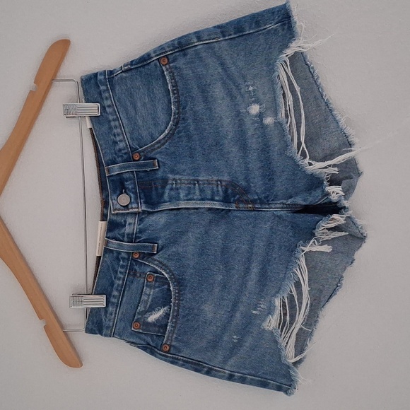 Levi's 501 High Rise Shorts Oxnard Athens Sz 27 Nwt - Picture 5 of 16